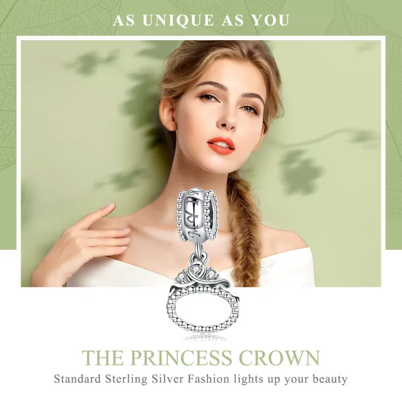 (bild till) Pandora Stil Hängberlock Princess Crown - Scc739 - View 6