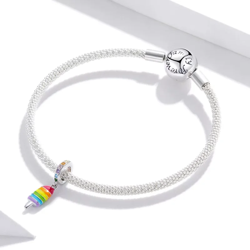 (bild till) Pandora Stil Hängberlock Rainbow Glass - Bsc351 - View 2
