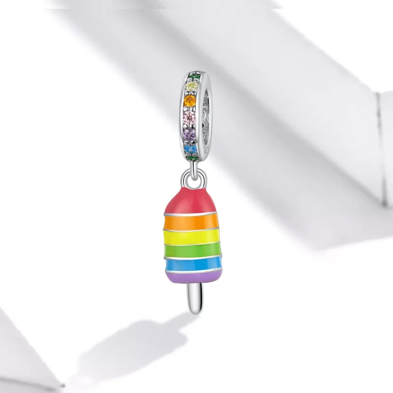 (bild till) Pandora Stil Hängberlock Rainbow Glass - Bsc351 - View 4
