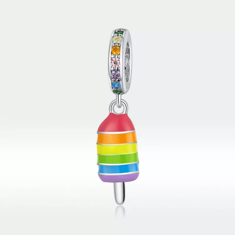 (bild till) Pandora Stil Hängberlock Rainbow Glass - Bsc351 - View 5