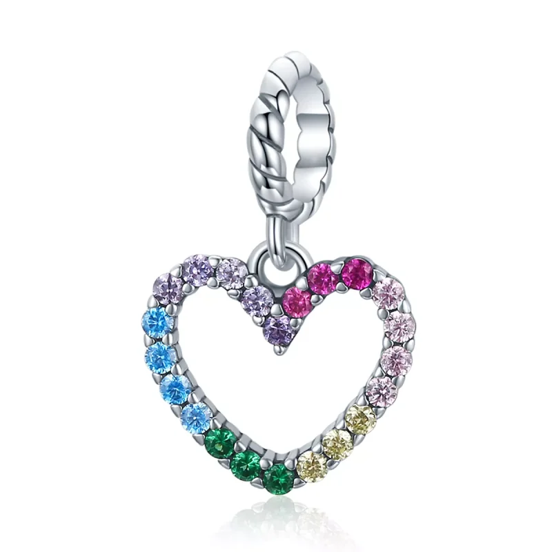 (bild till) Pandora Stil Hängberlock Rainbow Love - Scc1851