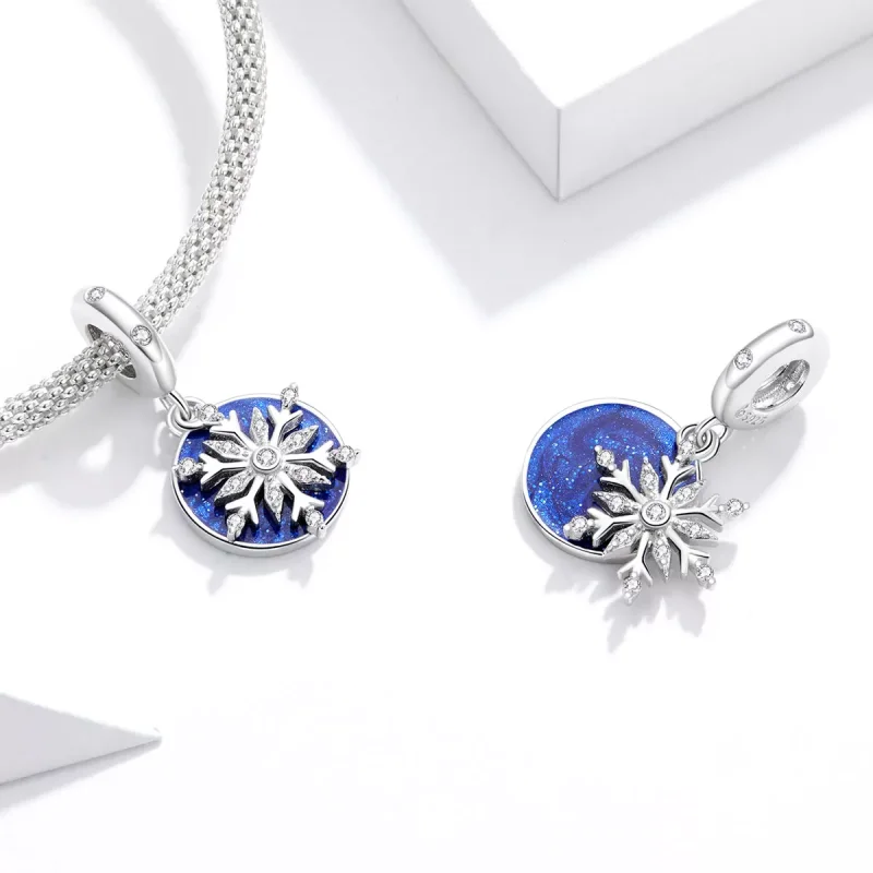 (bild till) Pandora Stil Hängberlock Snöig Natthimmel - Bsc367 - View 4