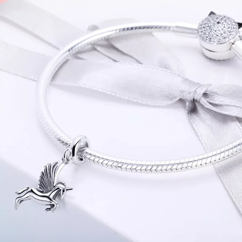 (bild till) Pandora Stil Hängberlock Unicorn Minne - Scc704 - View 2