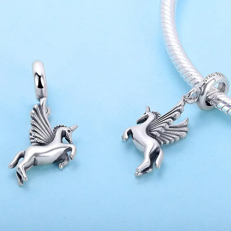 (bild till) Pandora Stil Hängberlock Unicorn Minne - Scc704 - View 5