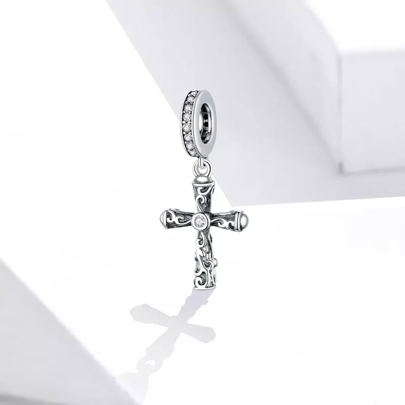(bild till) Pandora Stil Hängberlock Vintage Cross - Bsc313 - View 2