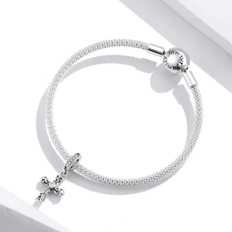 (bild till) Pandora Stil Hängberlock Vintage Cross - Bsc313 - View 3