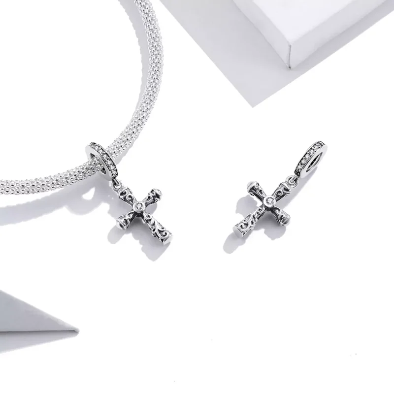 (bild till) Pandora Stil Hängberlock Vintage Cross - Bsc313 - View 4