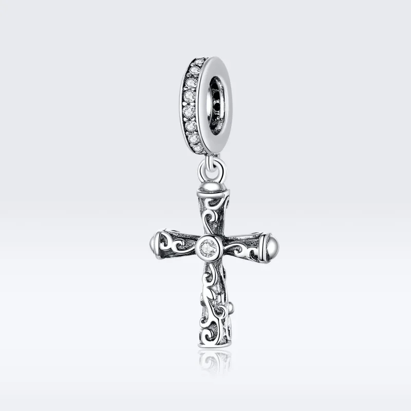 (bild till) Pandora Stil Hängberlock Vintage Cross - Bsc313 - View 5