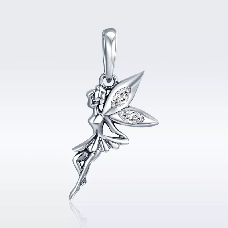 (bild till) Pandora Stil Hängberlock White Flower Fairy - Scc359 - View 2