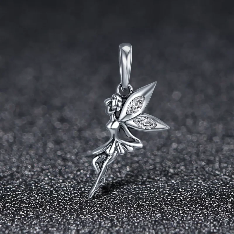 (bild till) Pandora Stil Hängberlock White Flower Fairy - Scc359 - View 3