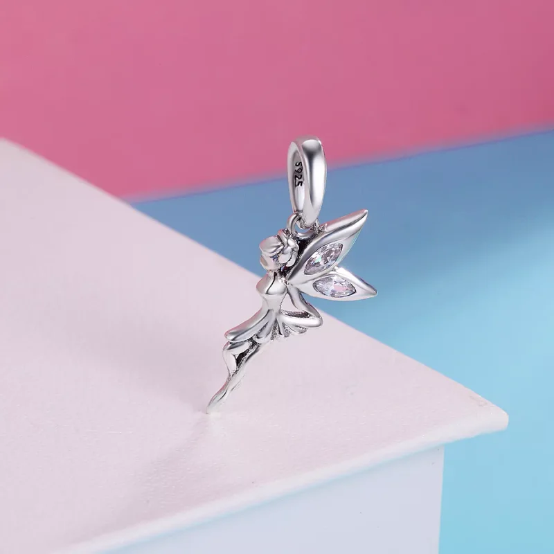 (bild till) Pandora Stil Hängberlock White Flower Fairy - Scc359 - View 4