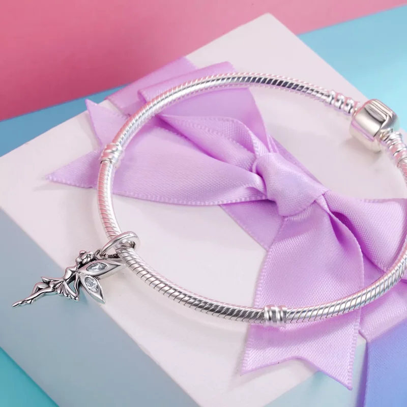 (bild till) Pandora Stil Hängberlock White Flower Fairy - Scc359 - View 5