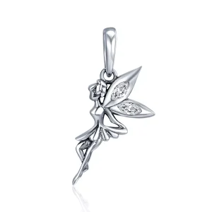 (bild till) Pandora Stil Hängberlock White Flower Fairy - Scc359