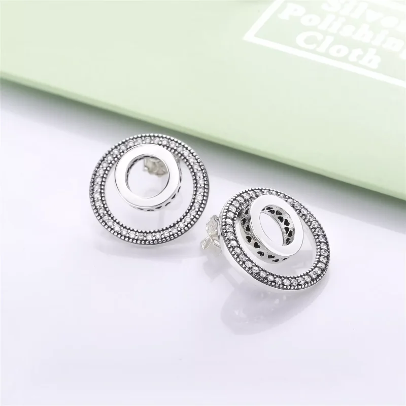 (bild till) Forever PANDORA Signature Örhängen 297446CZ - View 3