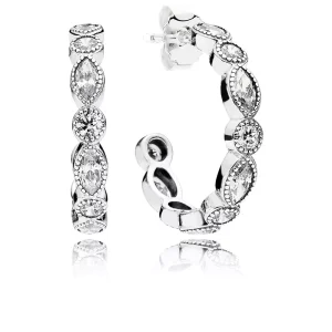 (bild till) Pandora Creoler Lockande Brilliant Marquise - 290724Cz