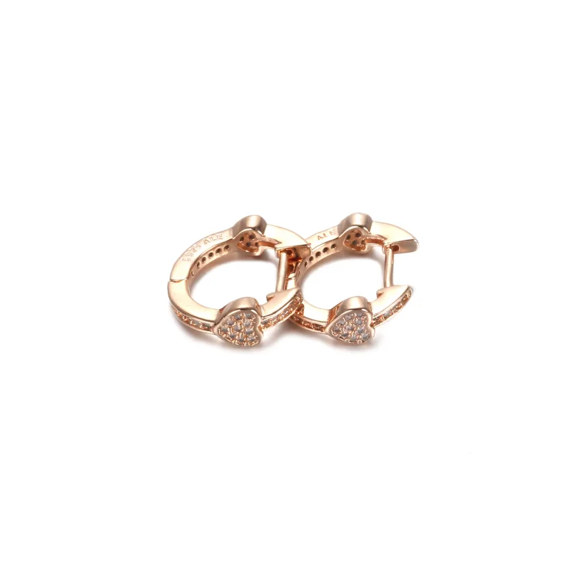 (bild till) Pandora Creoler Lockande Hjärtan 14 Karat Roséguld - 287290Cz - View 4