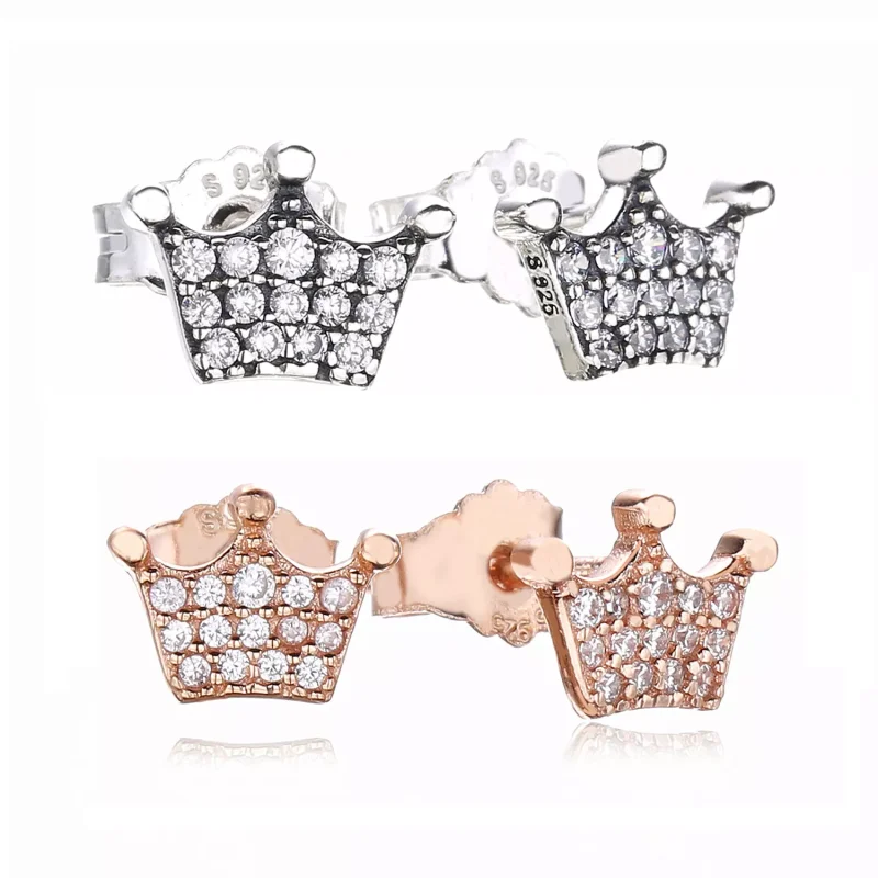 (bild till) PANDORA Enchanted Crowns Stiftörhängen 297127CZ - View 2