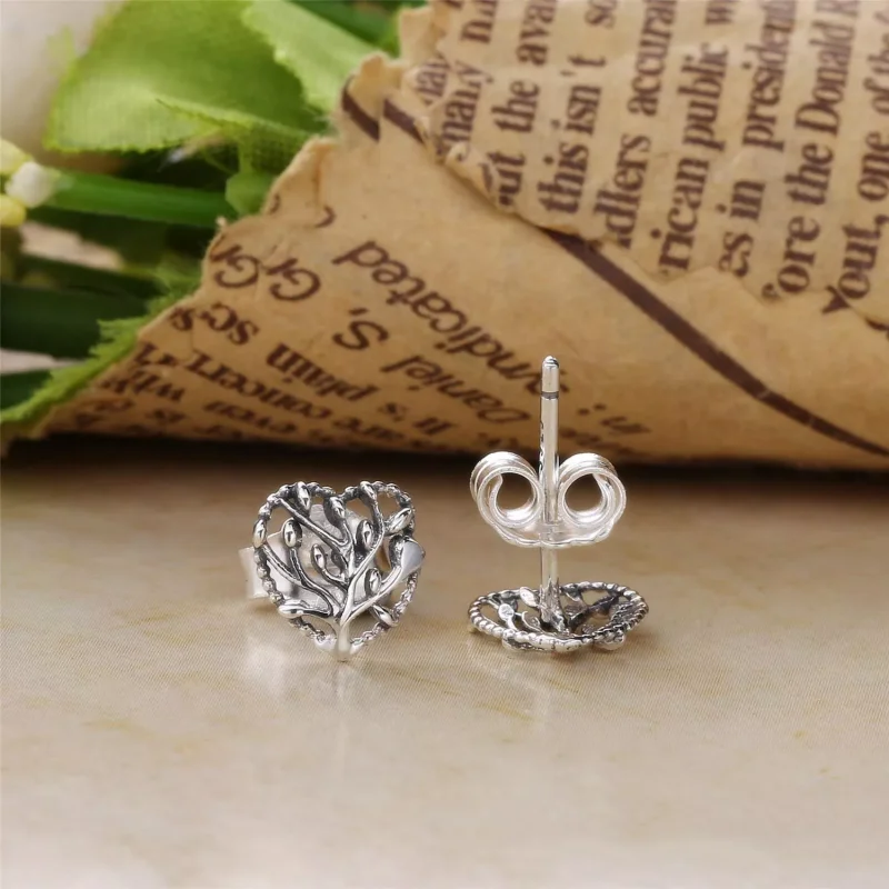 (bild till) PANDORA Flourishing Hearts Stiftörhängen 297085 - View 4