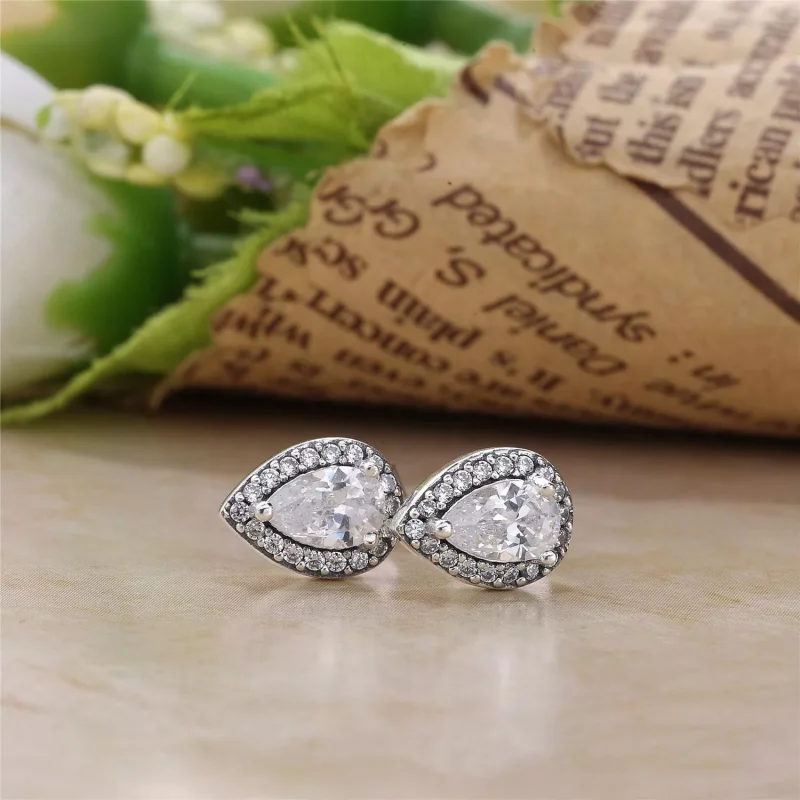 (bild till) PANDORA Radiant Teardrops Stiftörhängen 296252CZ - View 2