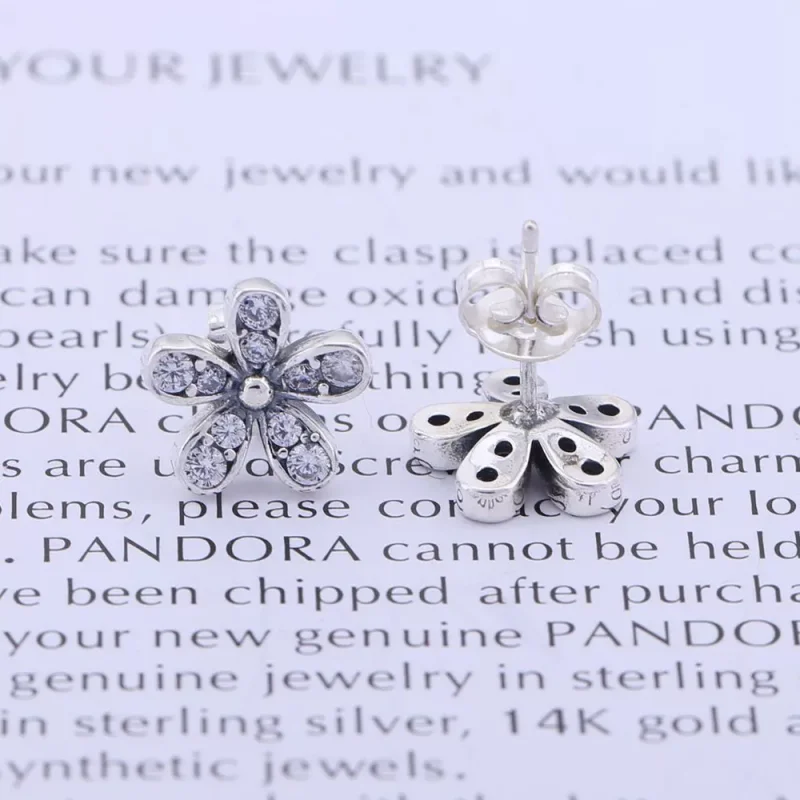 (bild till) PANDORA Sparkling Daisies Stiftörhängen 290570CZ - View 2