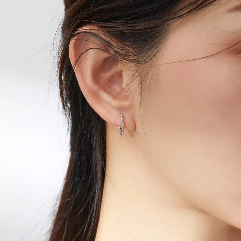(bild till) Pandora Stil Creoler Cirkel Hamprep - Sce841 - View 7