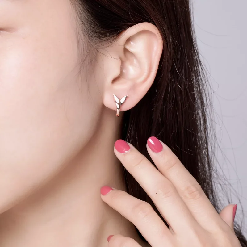 (bild till) Pandora Stil Creoler Delfinsvans 14 Karat Roséguld - Bse078 - View 6