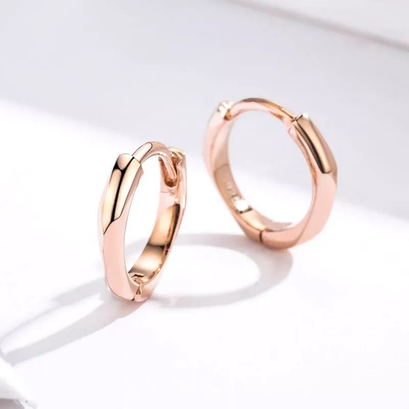 (bild till) Pandora Stil Creoler Enkel 14 Karat Roséguld - Bse119 - View 2