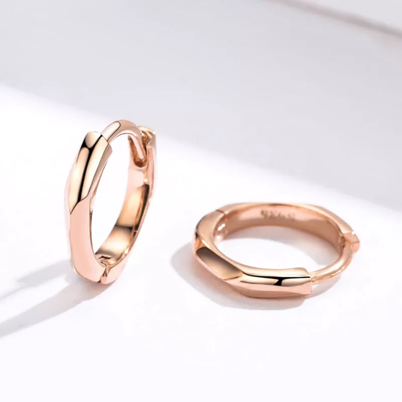 (bild till) Pandora Stil Creoler Enkel 14 Karat Roséguld - Bse119 - View 4