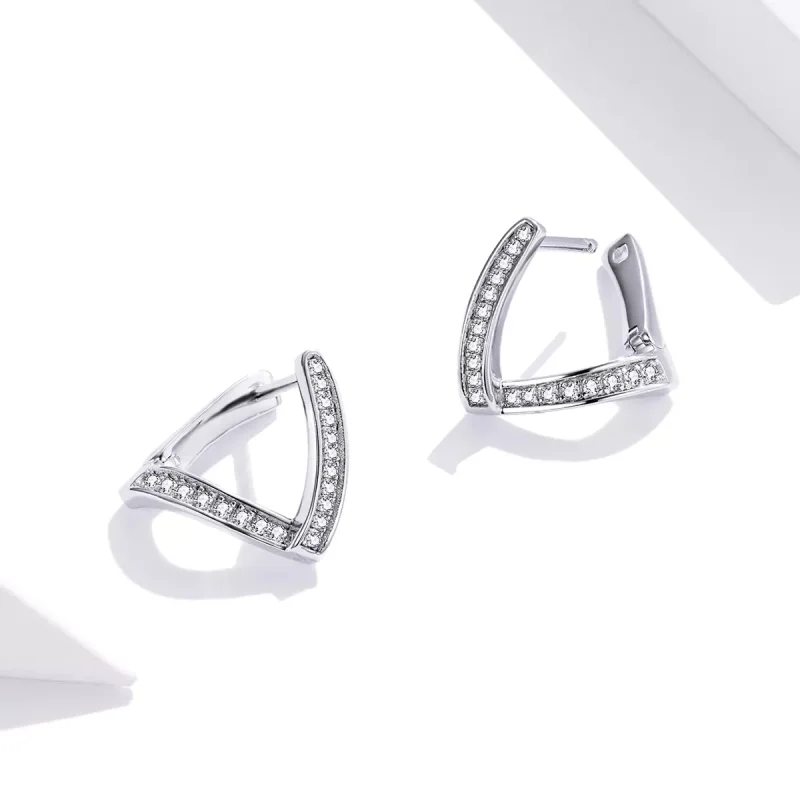 (bild till) Pandora Stil Creoler Geometrisk - Sce975 - View 2