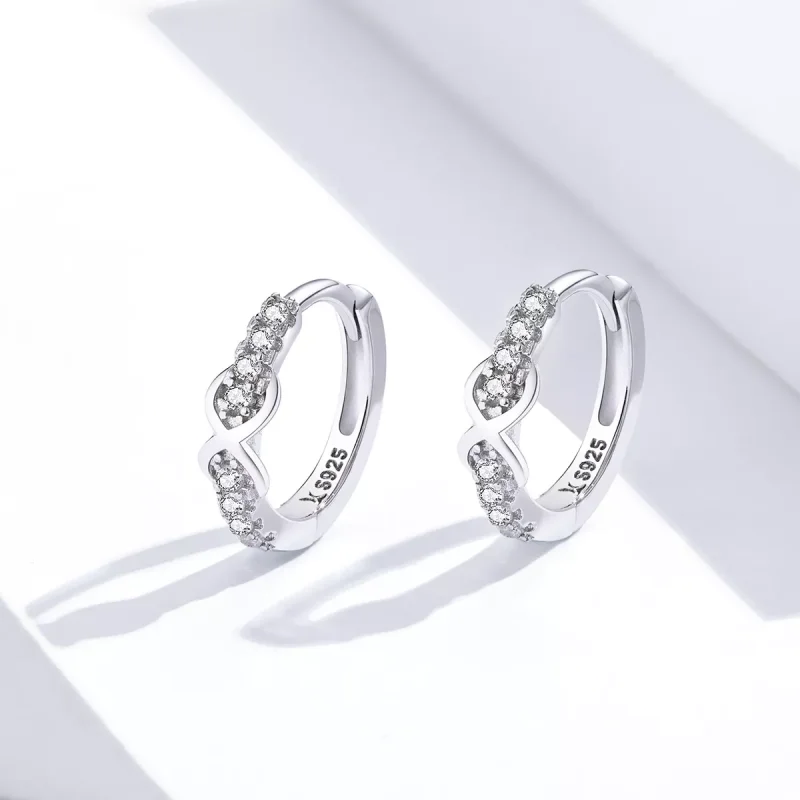 (bild till) Pandora Stil Creoler Infinity Symbol - Sce872 - View 2