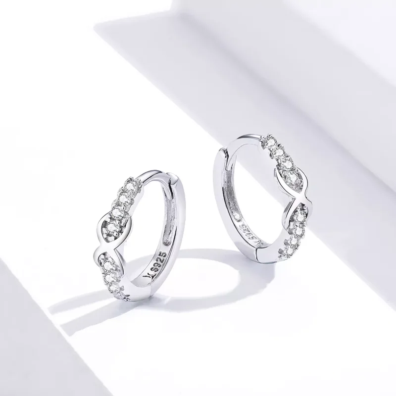 (bild till) Pandora Stil Creoler Infinity Symbol - Sce872 - View 3