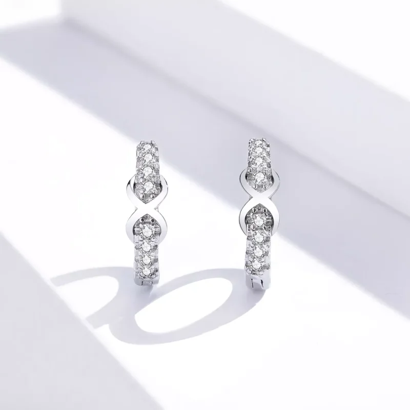 (bild till) Pandora Stil Creoler Infinity Symbol - Sce872 - View 4