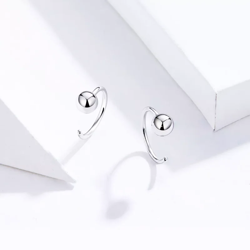 (bild till) Pandora Stil Creoler Liten Boll - Sce782-A - View 4