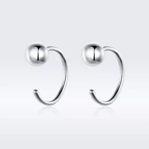 (bild till) Pandora Stil Creoler Liten Boll - Sce782-A