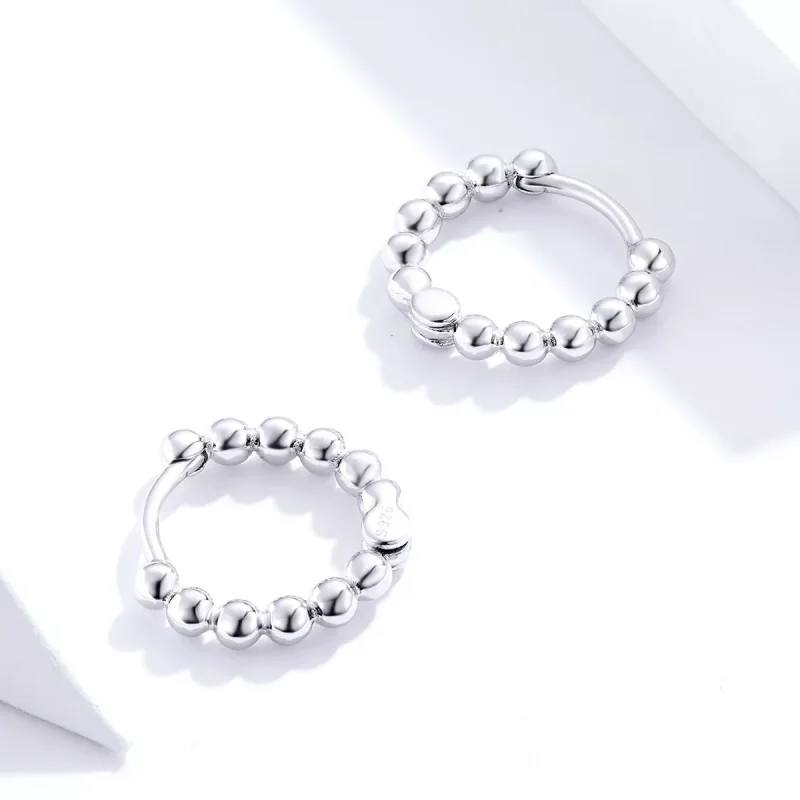(bild till) Pandora Stil Creoler Liten Boll - Sce807-A - View 3