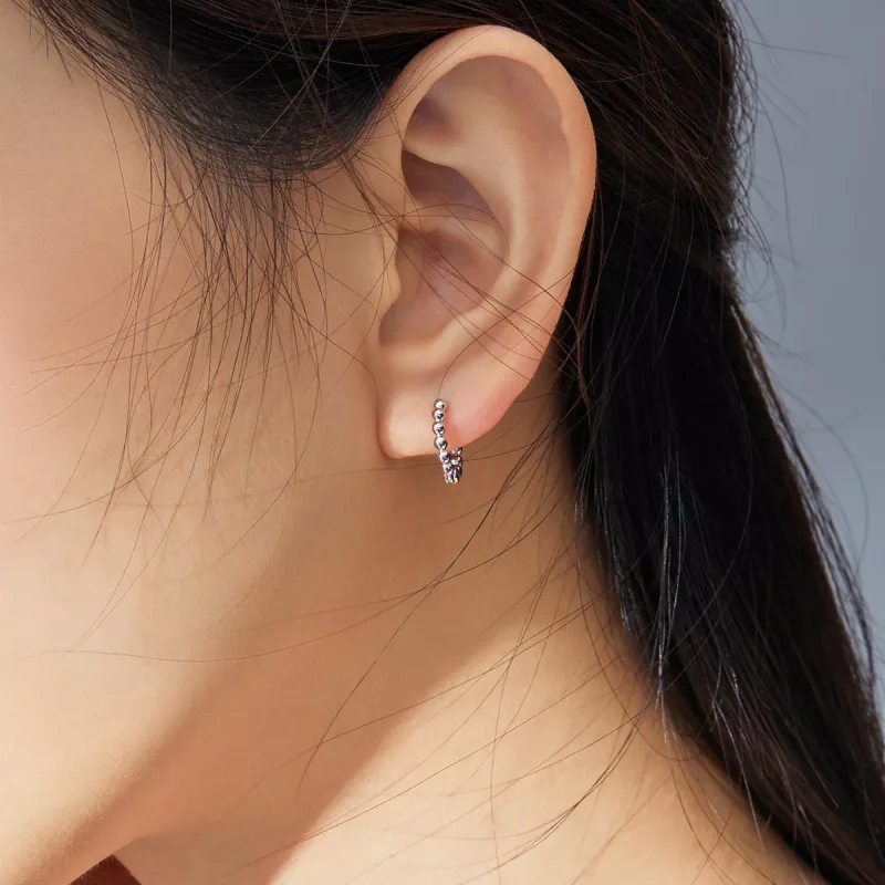 (bild till) Pandora Stil Creoler Liten Boll - Sce807-A - View 7