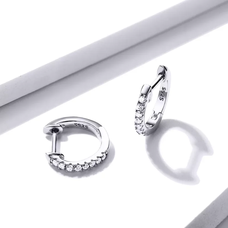 (bild till) Pandora Stil Creoler Liten Cirkel - Sce498-A - View 2