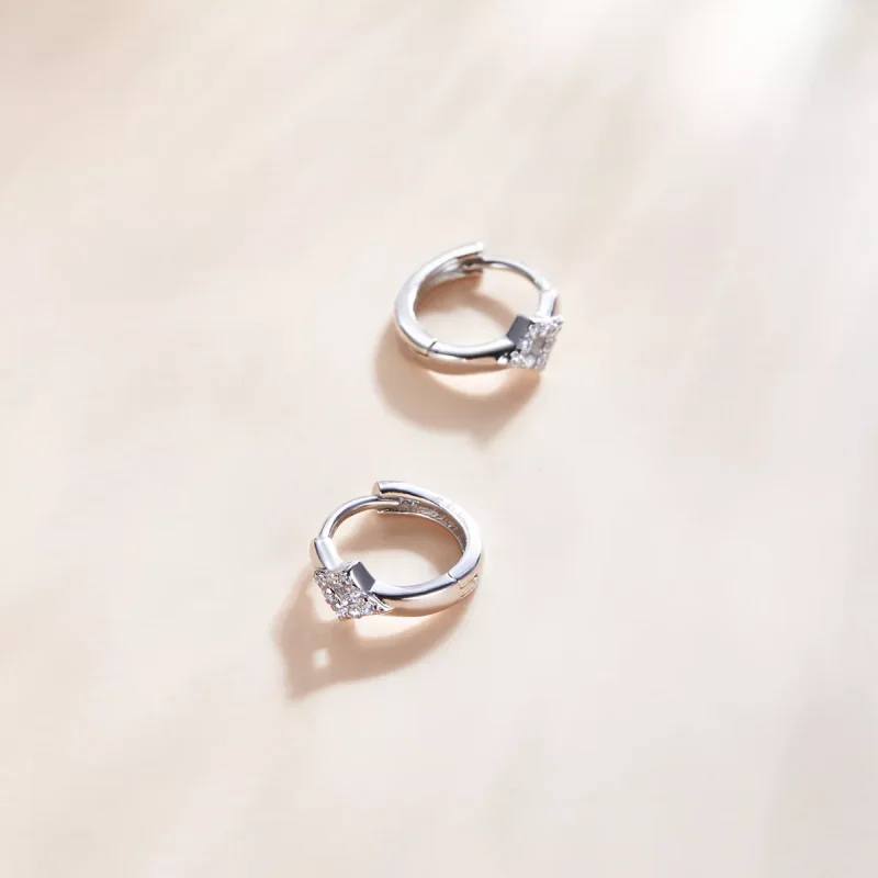 (bild till) Pandora Stil Creoler Lysande Diamant - Sce1048 - View 4