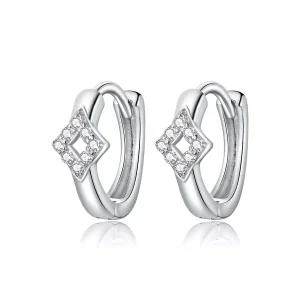 (bild till) Pandora Stil Creoler Lysande Diamant - Sce1048