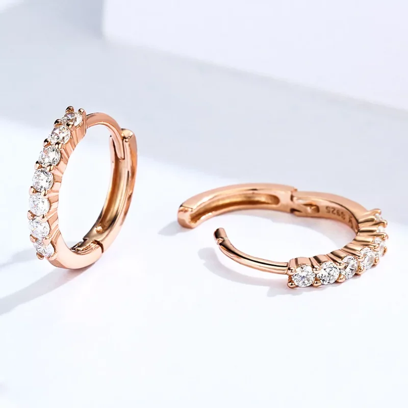 (bild till) Pandora Stil Creoler Nådeförklaring 14 Karat Roséguld - Sce351-C - View 3