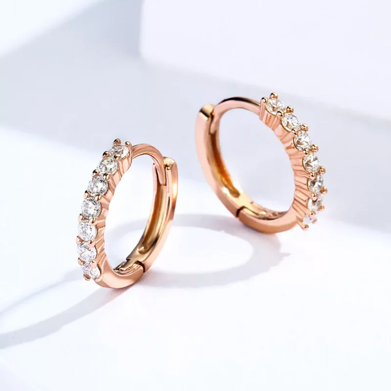 (bild till) Pandora Stil Creoler Nådeförklaring 14 Karat Roséguld - Sce351-C - View 5
