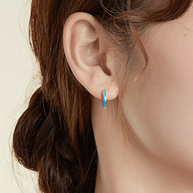 (bild till) Pandora Stil Creoler Opal - Sce992 - View 6