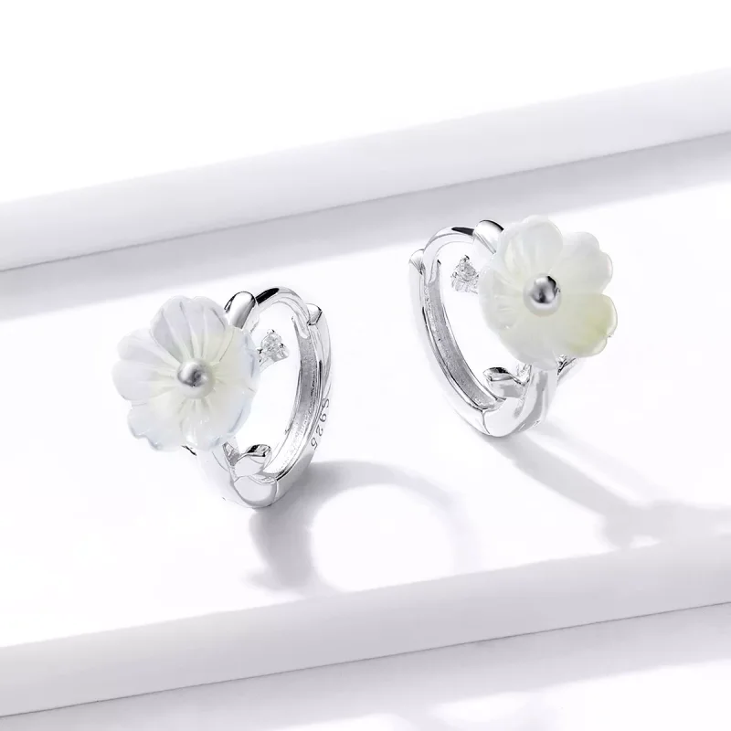 (bild till) Pandora Stil Creoler Rena Blommor - Bse321 - View 3