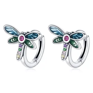 (bild till) Pandora Stil Creoler Retro Dragonfly - Sce1172