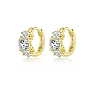 (bild till) Pandora Stil Creoler Romantisk Glans - Sce485-B