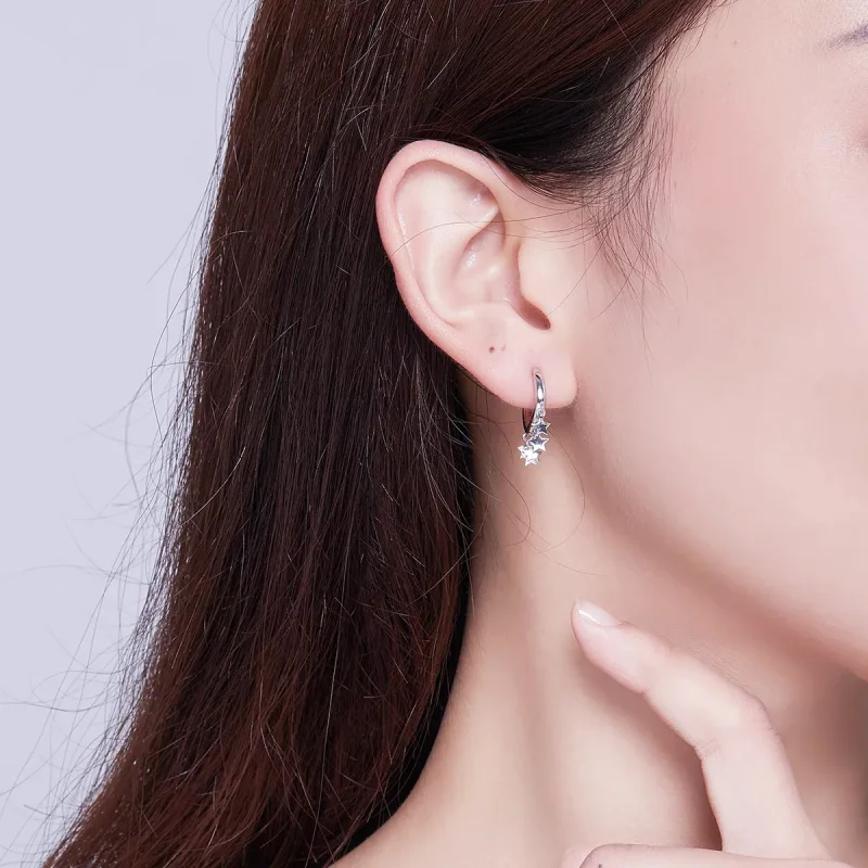 (bild till) Pandora Stil Creoler Stjärnor Tassel - Sce684 - View 6