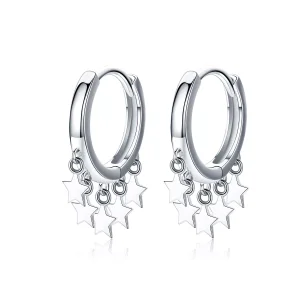 (bild till) Pandora Stil Creoler Stjärnor Tassel - Sce684