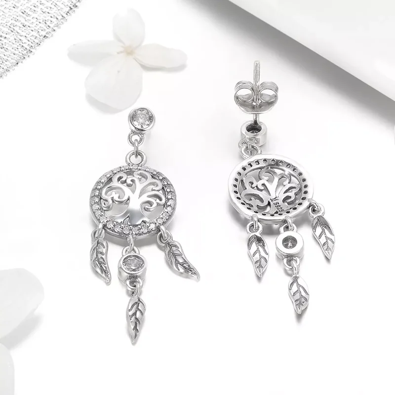 (bild till) Pandora Stil Örhängen Life Tree & Dream Catcher - Sce457 - View 4
