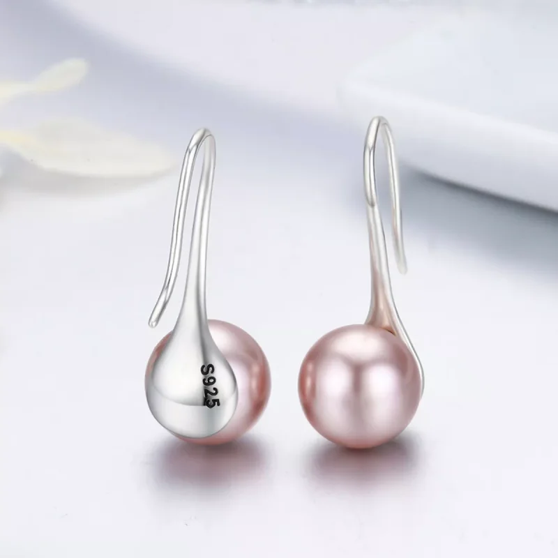 (bild till) Pandora Stil Örhängen Rosa Pärla - Sce145 - View 5