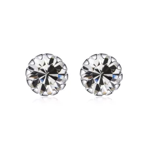 (bild till) Pandora Stil Stiftörhängen Birthstone April - Sce862-4